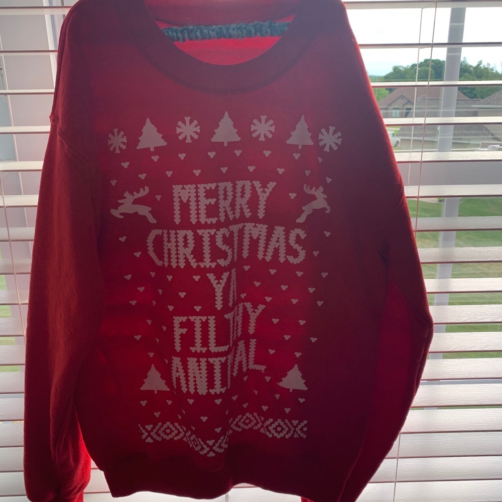 crew neck christmas sweatshirt